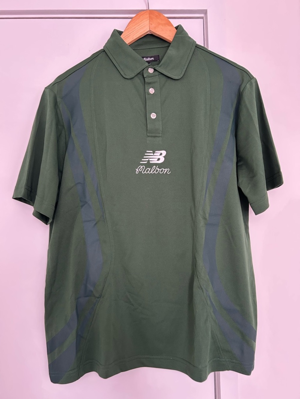 RARE NWT New Balance X Malbon Men's Green Polo Small S
